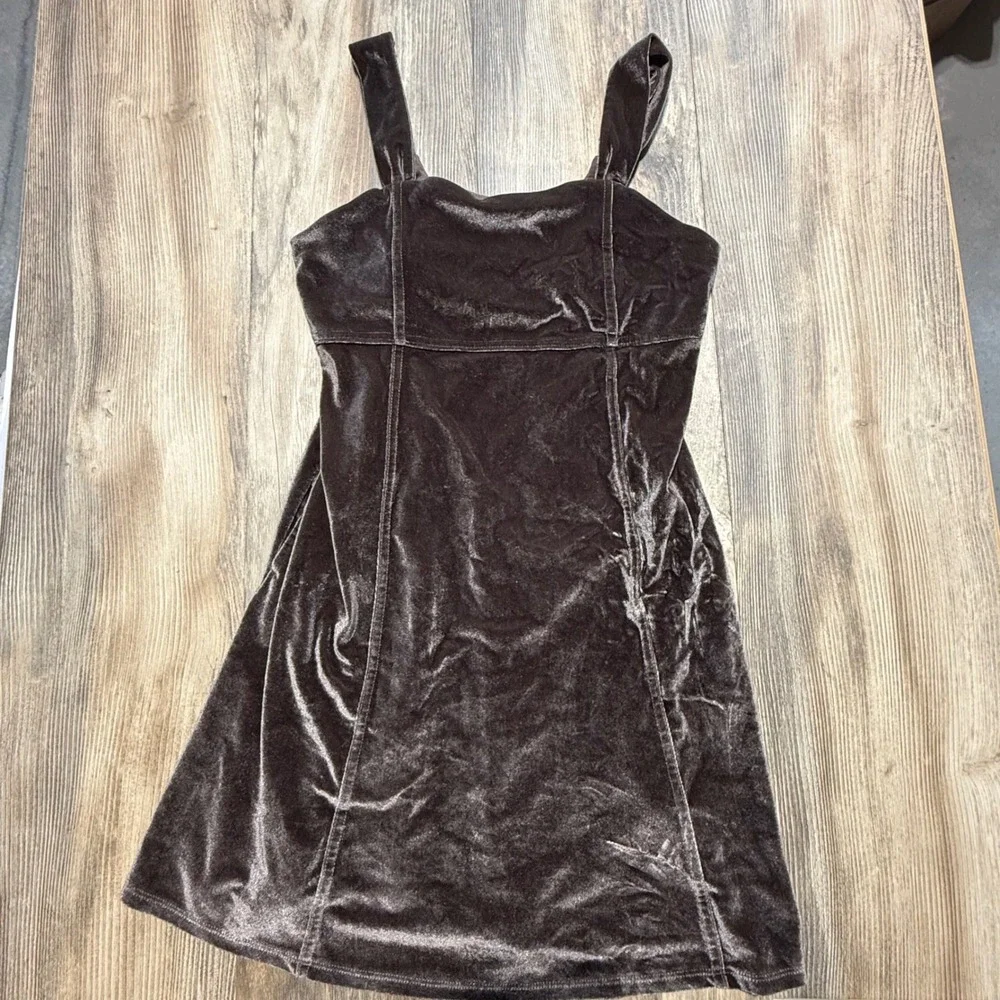 abercrombie kids Girls Brown Velvet Mini Dress Sleeveless Size 11/12